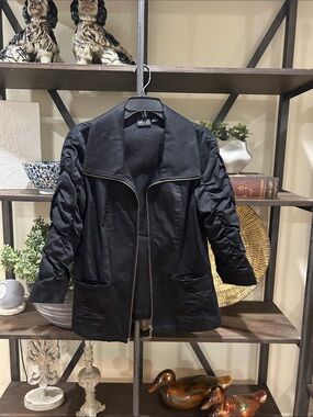 Tribal 10 Women's Black Zip-Front Jacket - Elegant Casual Coat